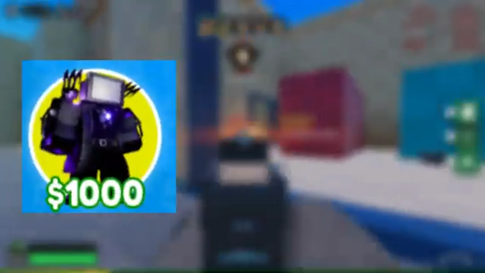 Ícone Legendary TV Man em Cameraman Tower Defense com custo de colocação 1000 dólares no tile azul do hotbar